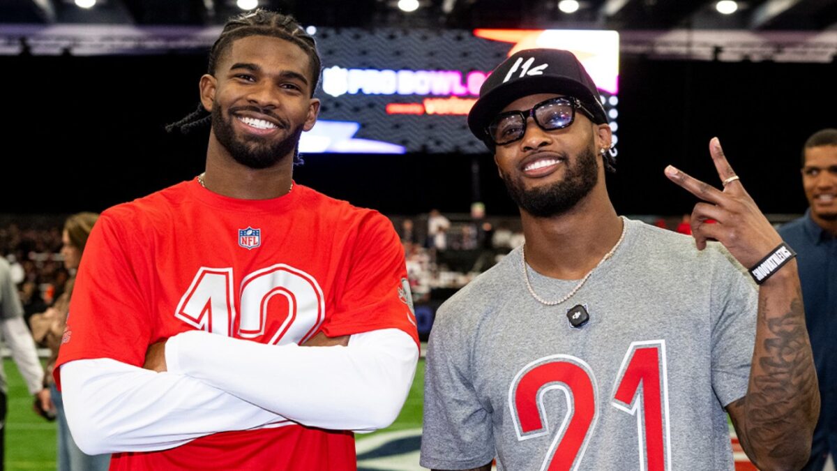 Shedeur Sanders and Denzel Ward at the Pro Bowl