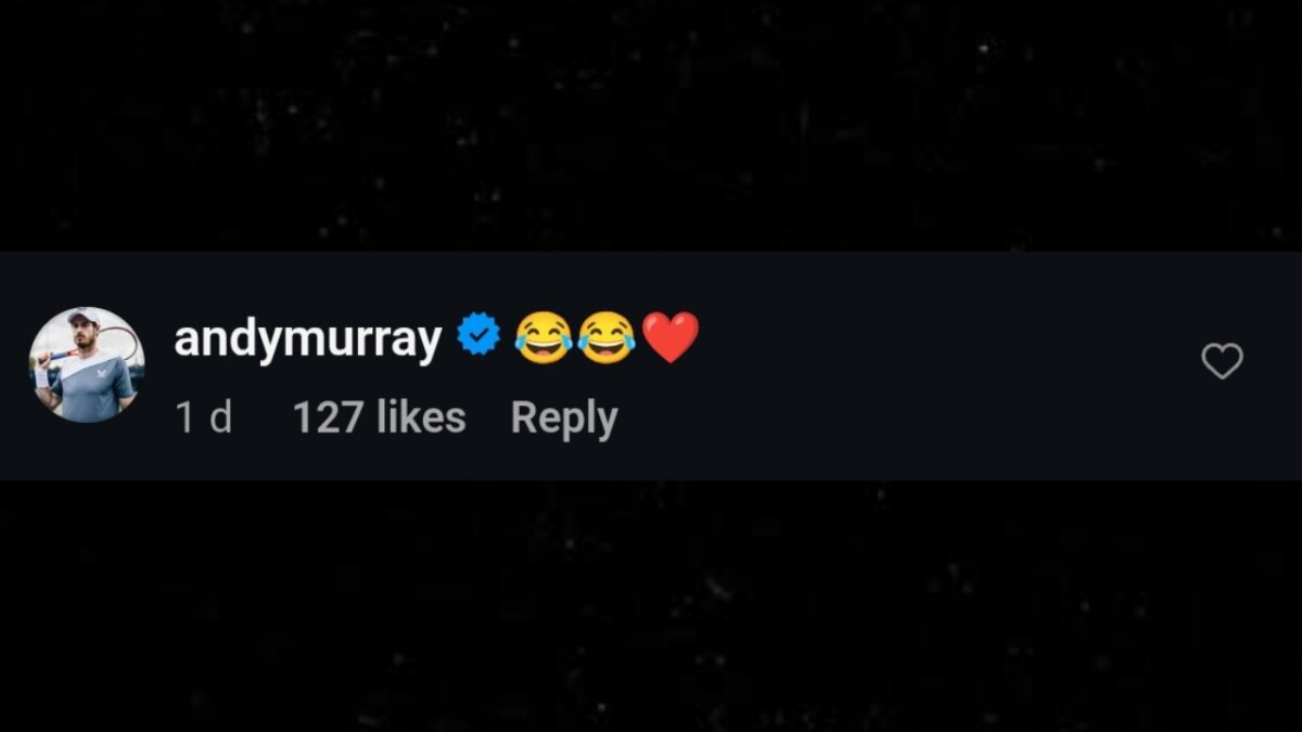 Andy Murray's Instagram comment