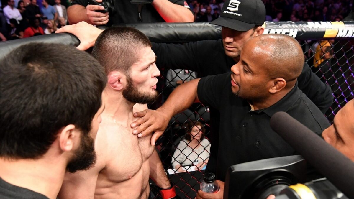 Khabib Nurmagomedov and Daniel Cormier at UFC 229