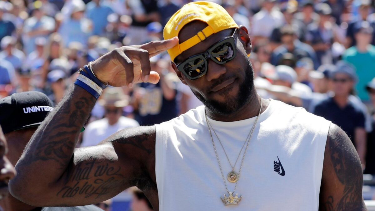 LeBron James loves watching football