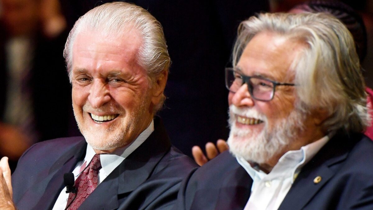 Pat Riley with Heat owner Micky Arison