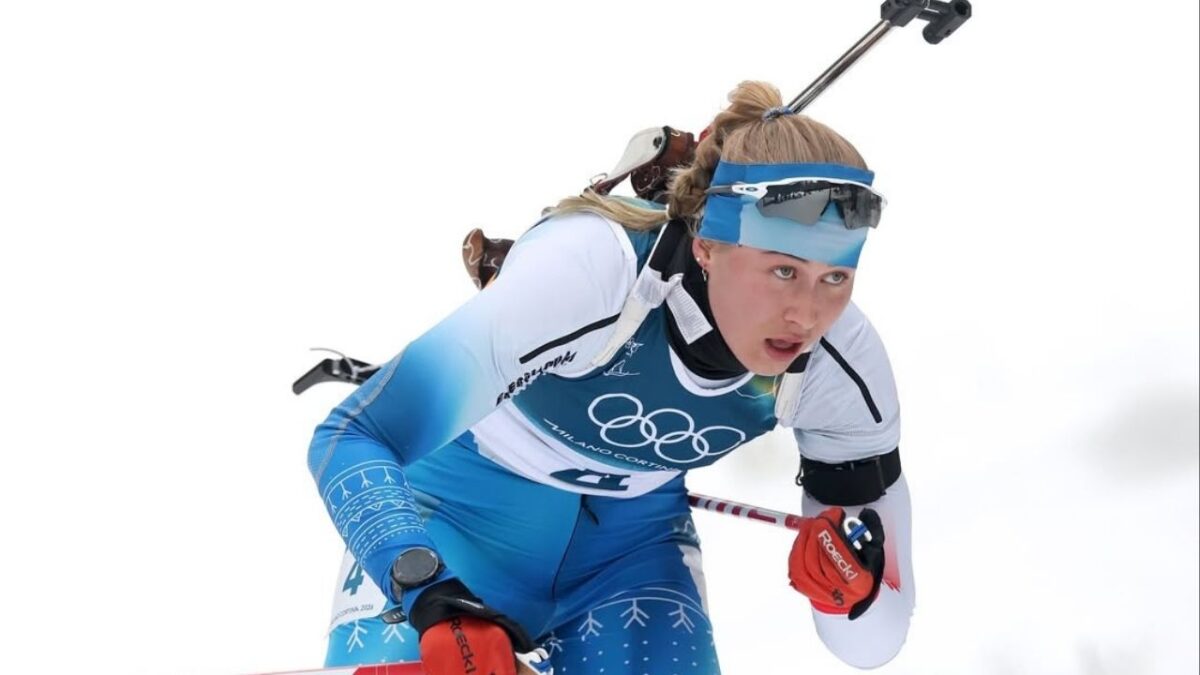 Ukaleq Slettemark finished 52nd in the women's individual biathlon with a time of 46:30.4 and just a single miss (Image via @ukaleqastri on Instagram)