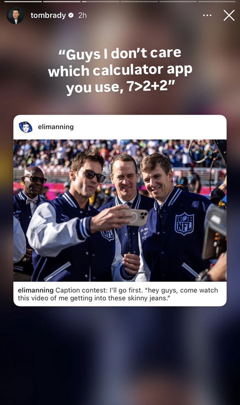 Flexing his 7 Super Bowls