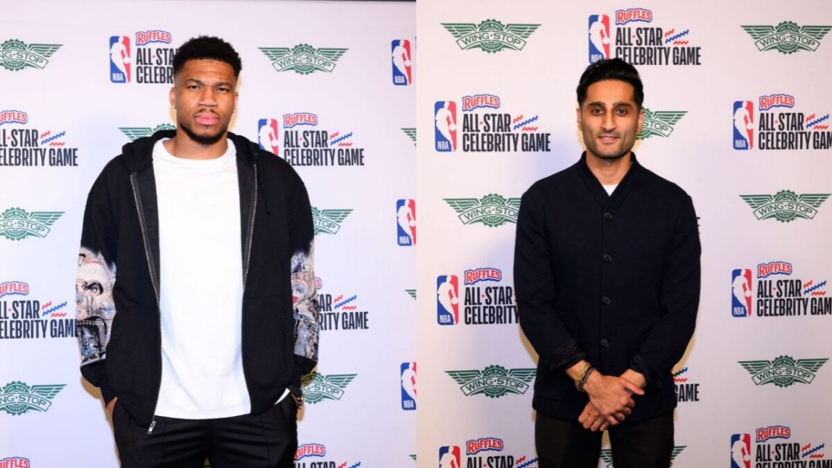 Giannis Antetokounmpo and Shams Charania
