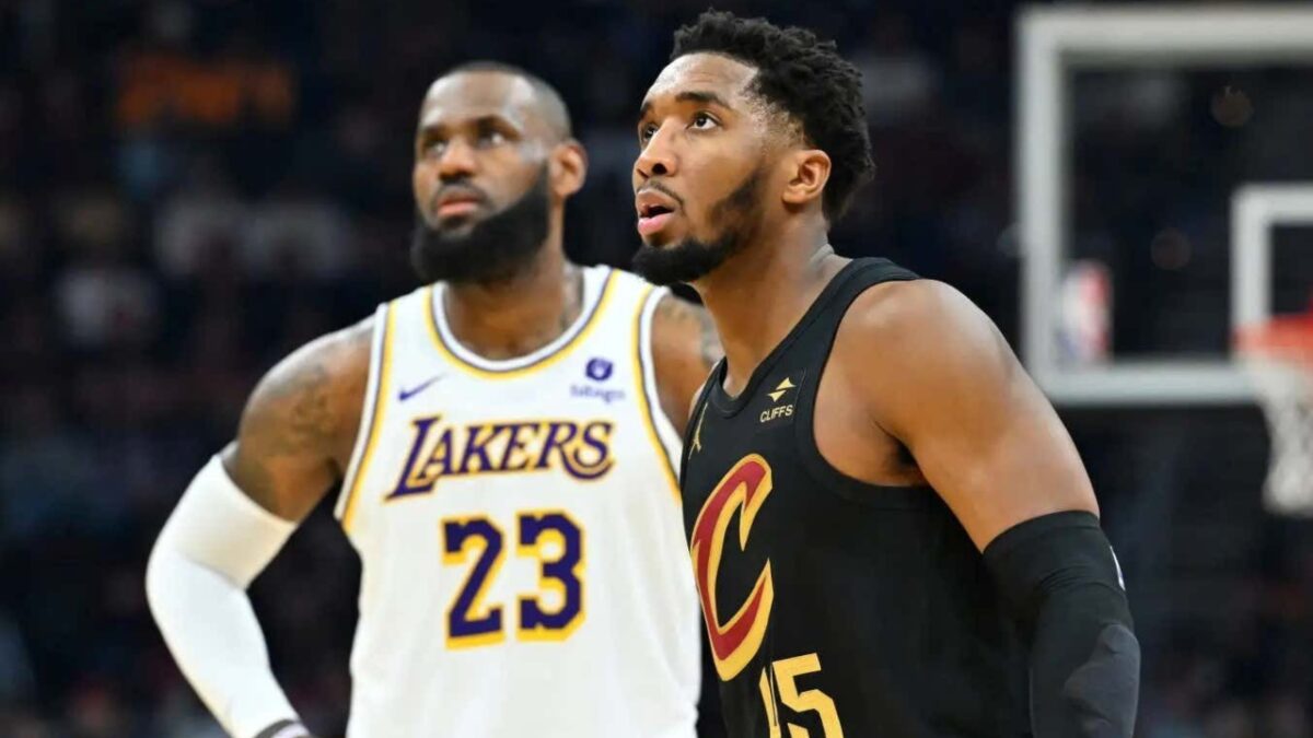 LeBron James and Donovan Mitchell