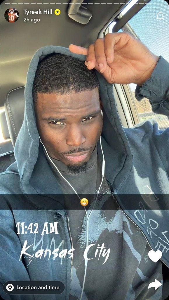 Tyreek Hill's Snapchat post