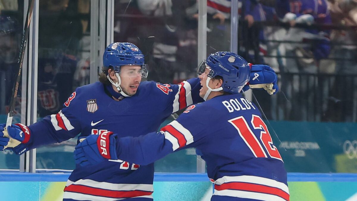 Quinn Hughes and Matt Boldy