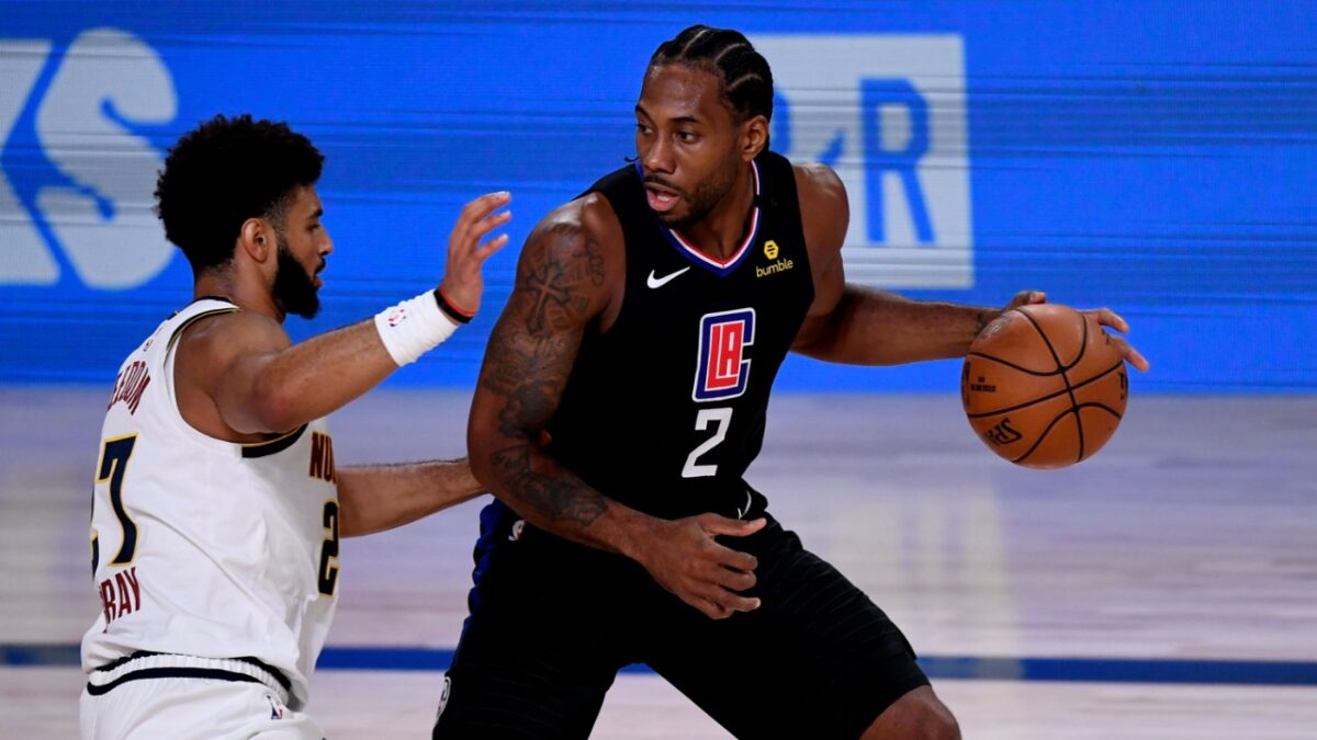 Jamal Murray and Kawhi Leonard