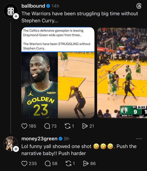 Draymond Green replied to a fan