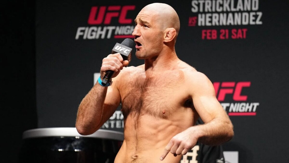 Sean Strickland's mic gets cut