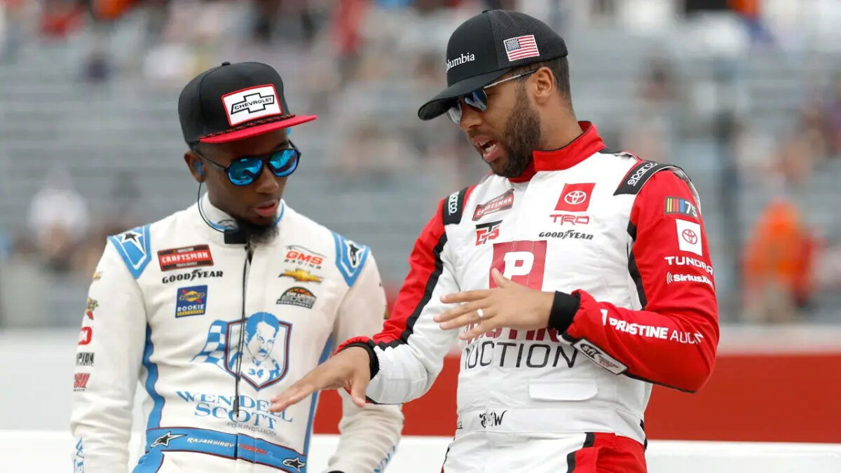 “The Words Really Don’t Matter!” Bubba Wallace Takes a Brutal Dig at His Online Haters 1 Rajah Caruth and Bubba Wallace