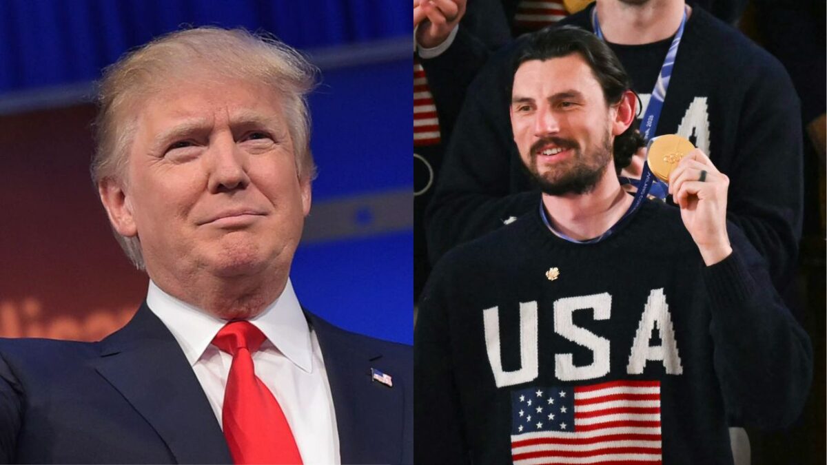 Donald Trump and Connor Hellebuyck