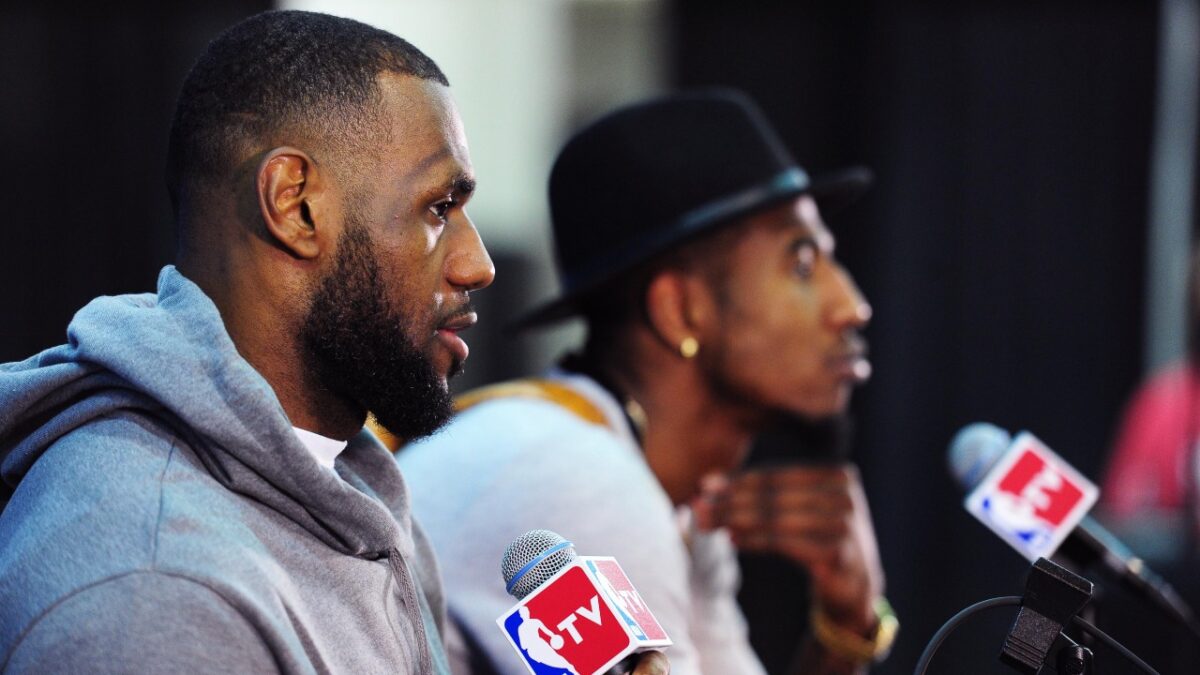 LeBron James, and Iman Shumpert (background)