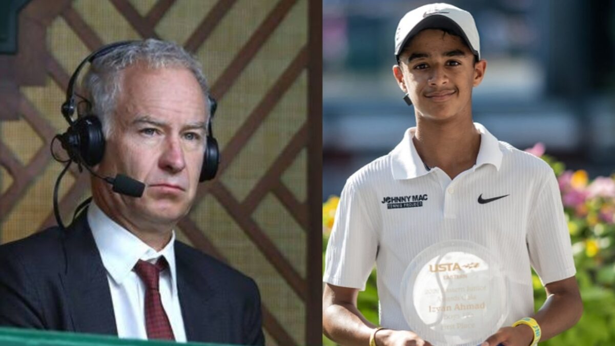 John McEnroe and Izyan Ahmad (via X/Gulf News)
