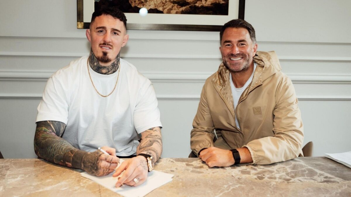 Tom Aspinall and Eddie Hearn