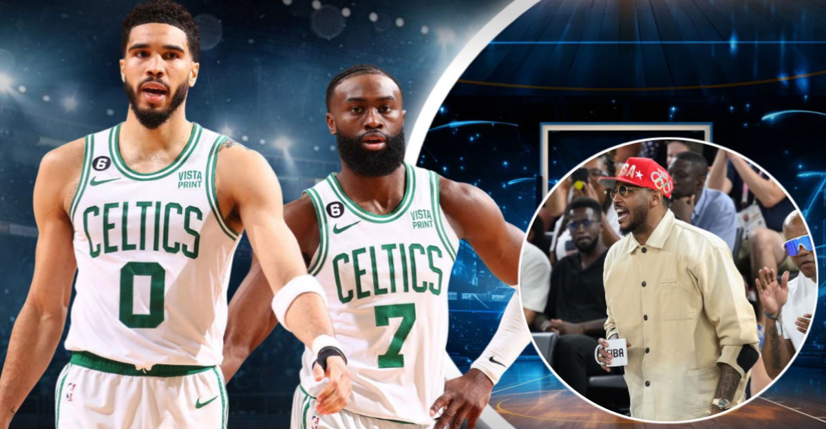 Carmelo Anthony Gets Into it With Jayson Tatum’s Trainer After Suggesting to Back Up Jaylen Brown