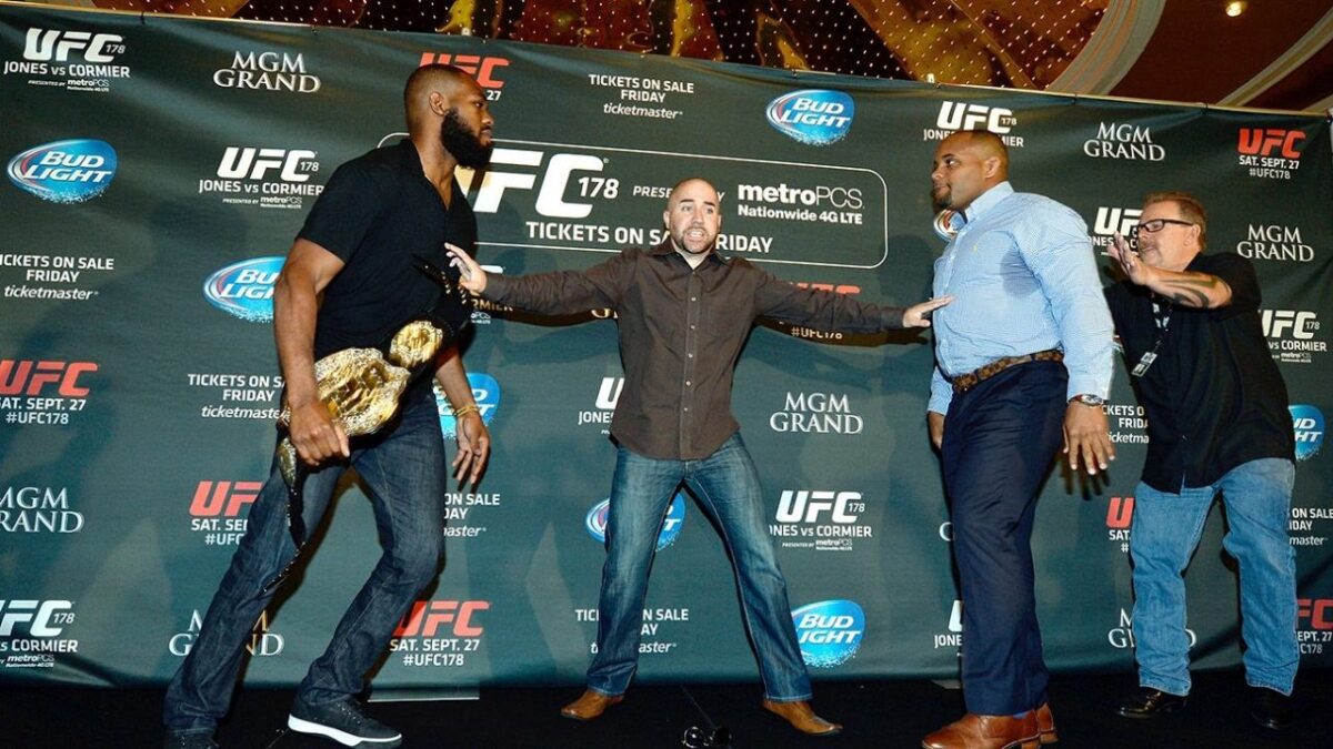 Jon Jones and Daniel Cormier at UFC 178