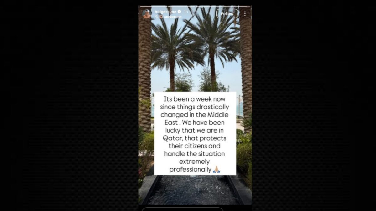 Holger Rune's Instagram story