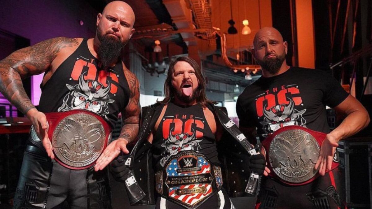 AJ Styles with Luke Gallows and Karl Anderson