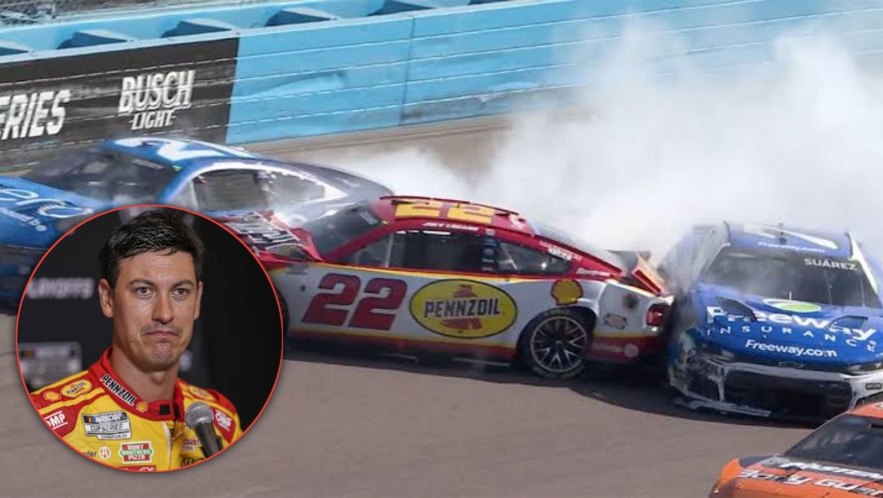 Joey Logano’s Car Destroyed in a Wild Wreck Involving AJ Allmendinger at Phoenix