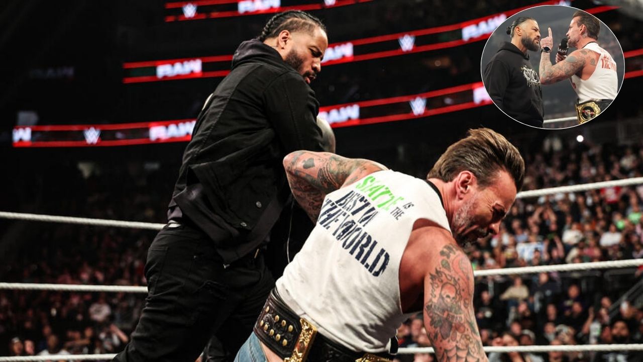 CM Punk Gets Punched in the Face by Jimmy Uso After Refusing to Apologize for Roman Reigns’ Father Remark on Raw