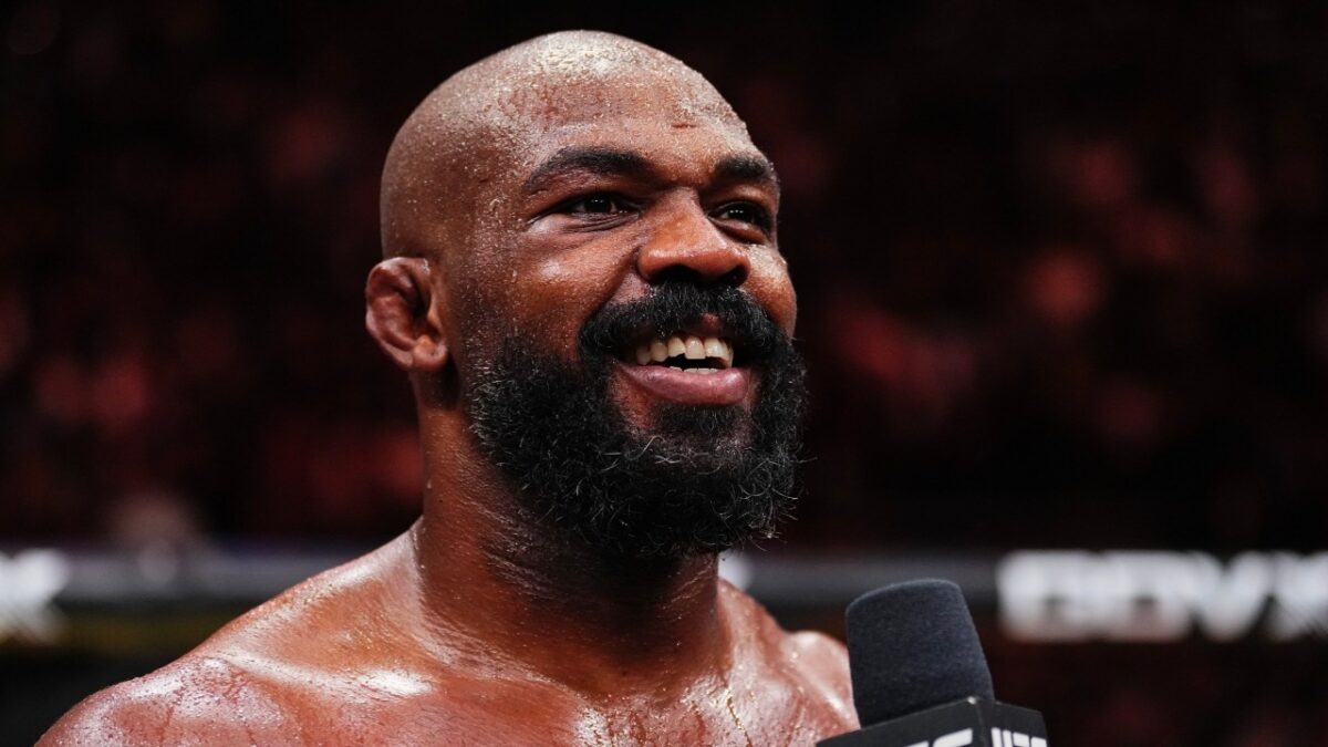 Jon Jones in his last UFC outing 