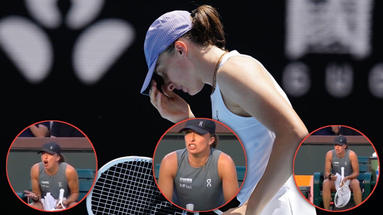 Iga Swiatek Smashes Towel and Yells at Team in Indian Wells Meltdown