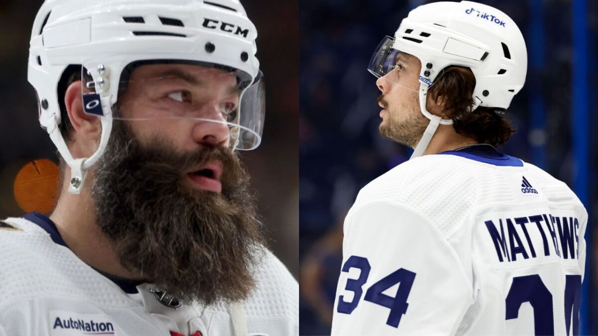 Radko Gudas and Auston Matthews