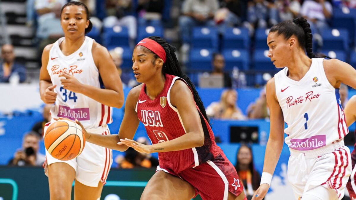 Fans Marvel at Angel Reese's Physicality After Insane Block, Transition, and Score Against New Zealand - "Straight Dominance" 1 Angel Reese dominated against Puerto Rico