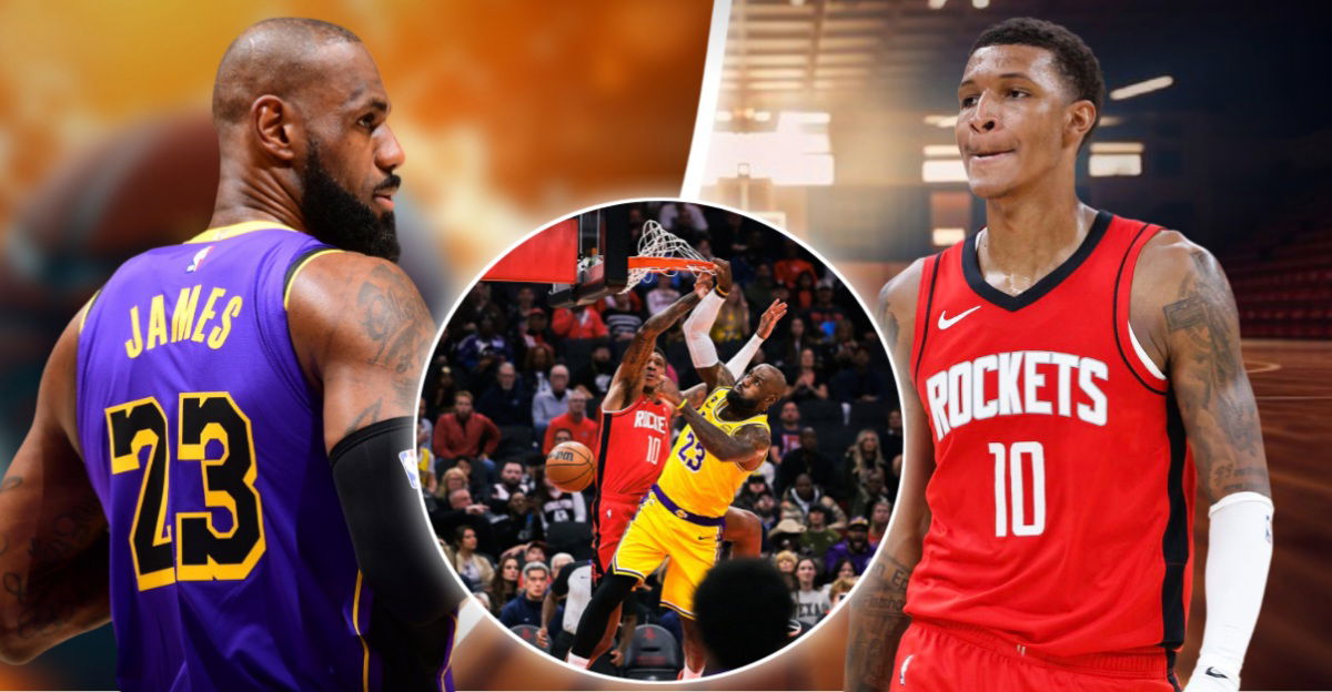 41-year-old LeBron James’ 2-Handed Tomahawk Slam on Jabari Smith Jr. Stuns Social Media – “Committed Murder”