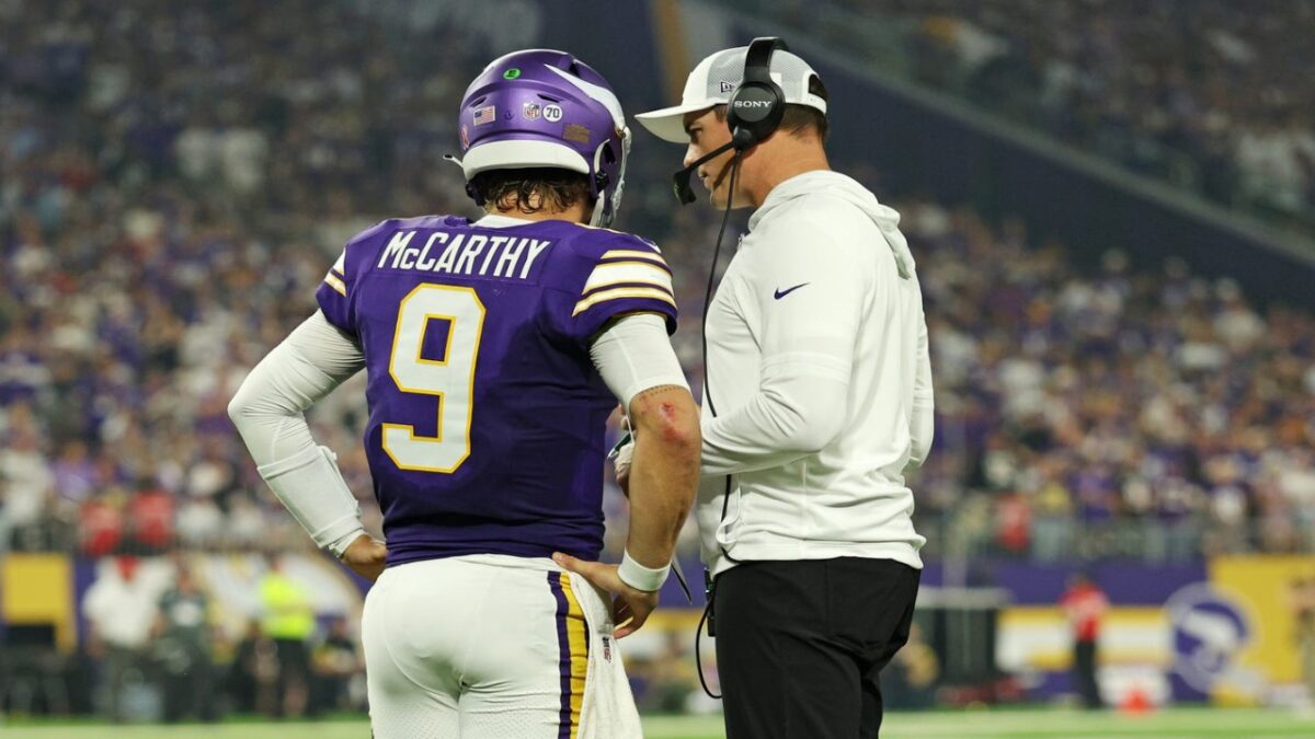 JJ McCarthy with Kevin O'Connell