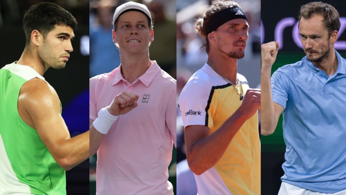 Carlos Alcaraz, Jannik Sinner, Alexander Zverev, Daniil Medvedev