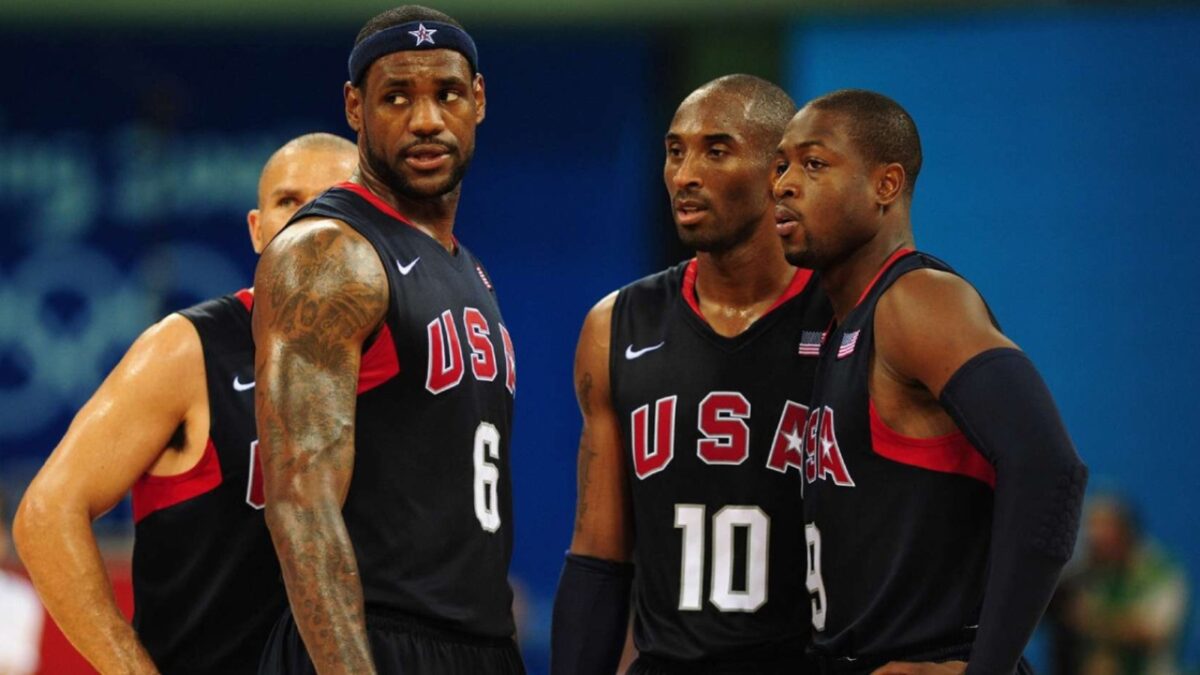 LeBron James, Kobe Bryant, and Dwyane Wade at the 2008 Olympics