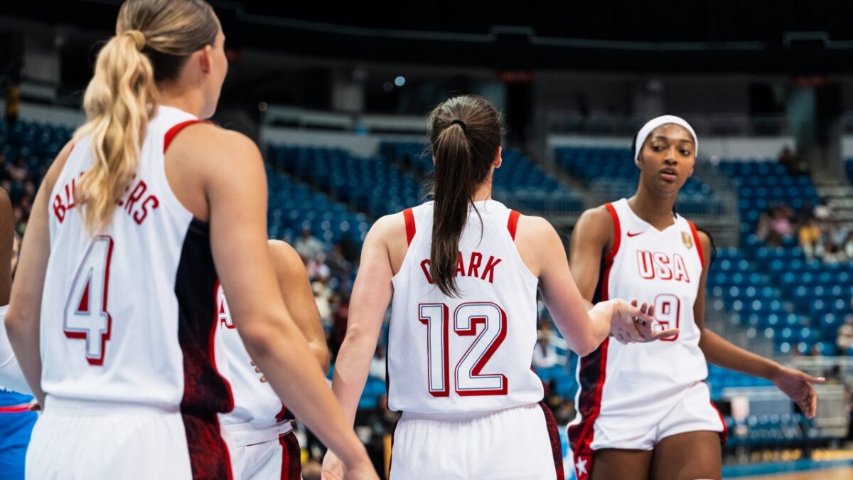 Caitlin Clark Winning FIBA MVP Sparks Rapper Kid Cudi's Interest 3 Paige Bueckers, Caitlin Clark, and Angel Reese played well together
