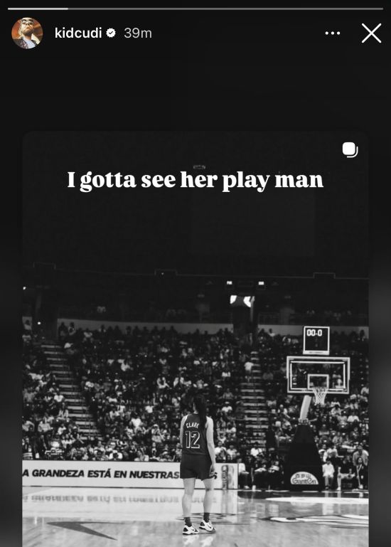 Caitlin Clark Winning FIBA MVP Sparks Rapper Kid Cudi's Interest 1 Kid Cudi wants to watch Caitlin Clark play