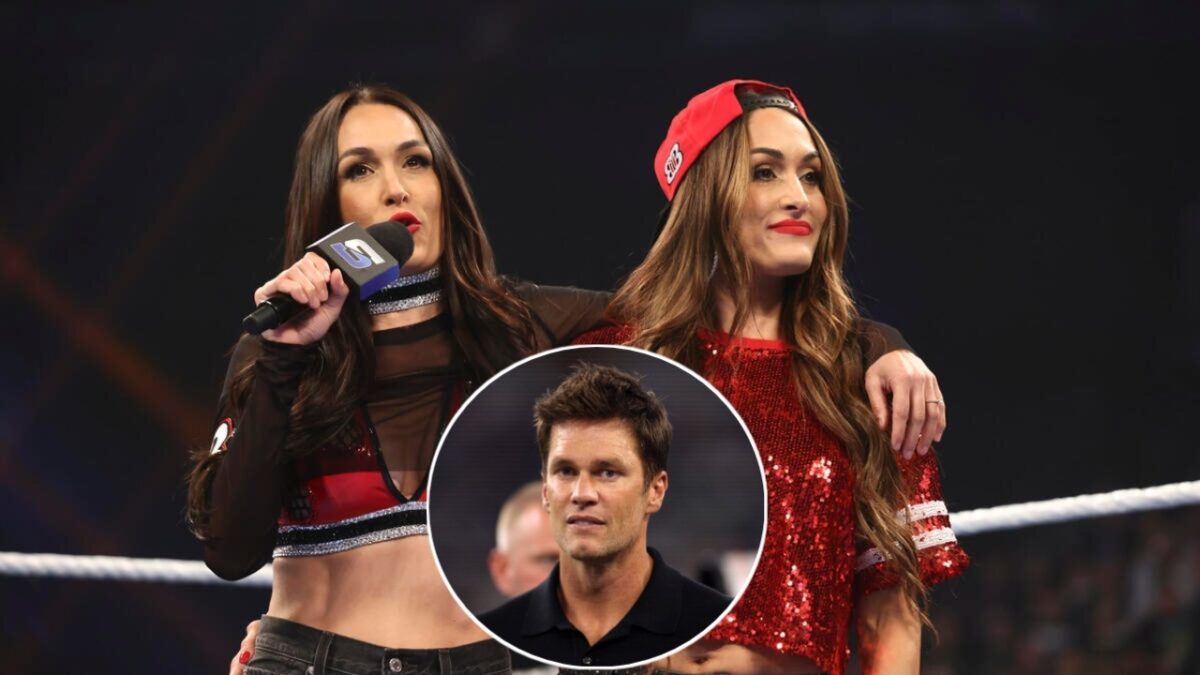 Brie and Nikki Bella and Tom Brady