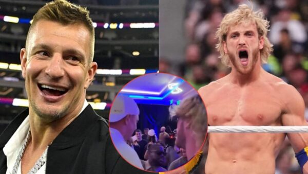 Kevin Hart Attempts to Break Up a Brewing Fight Between Logan Paul and Rob Gronkowski at Party Amid NFL vs. WWE Debate