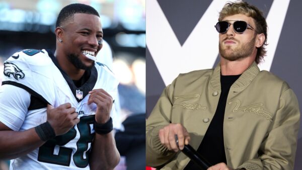 Saquon Barkley and Logan Paul