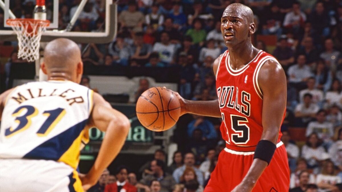 Michael Jordan working his way back from retirement in 1995