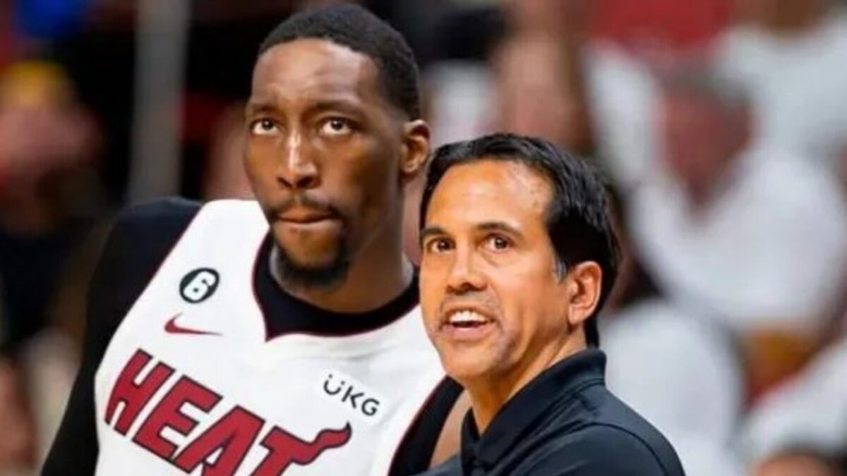 Bam Adebayo and Erik Spoelstra