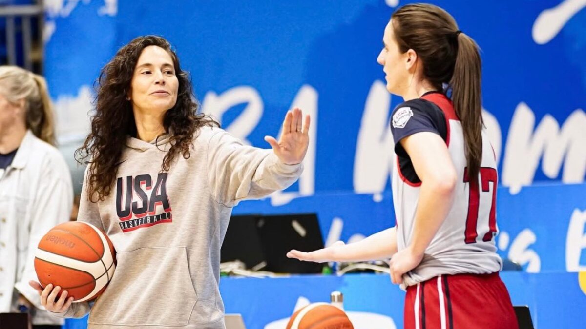 Diana Taurasi Endorses Caitlin Clark Carrying On Her Iconic No. 12: "Going to Put Some Gold Medals in That Jersey" 1 Team USA Director Sue Bird and Caitlin Clark