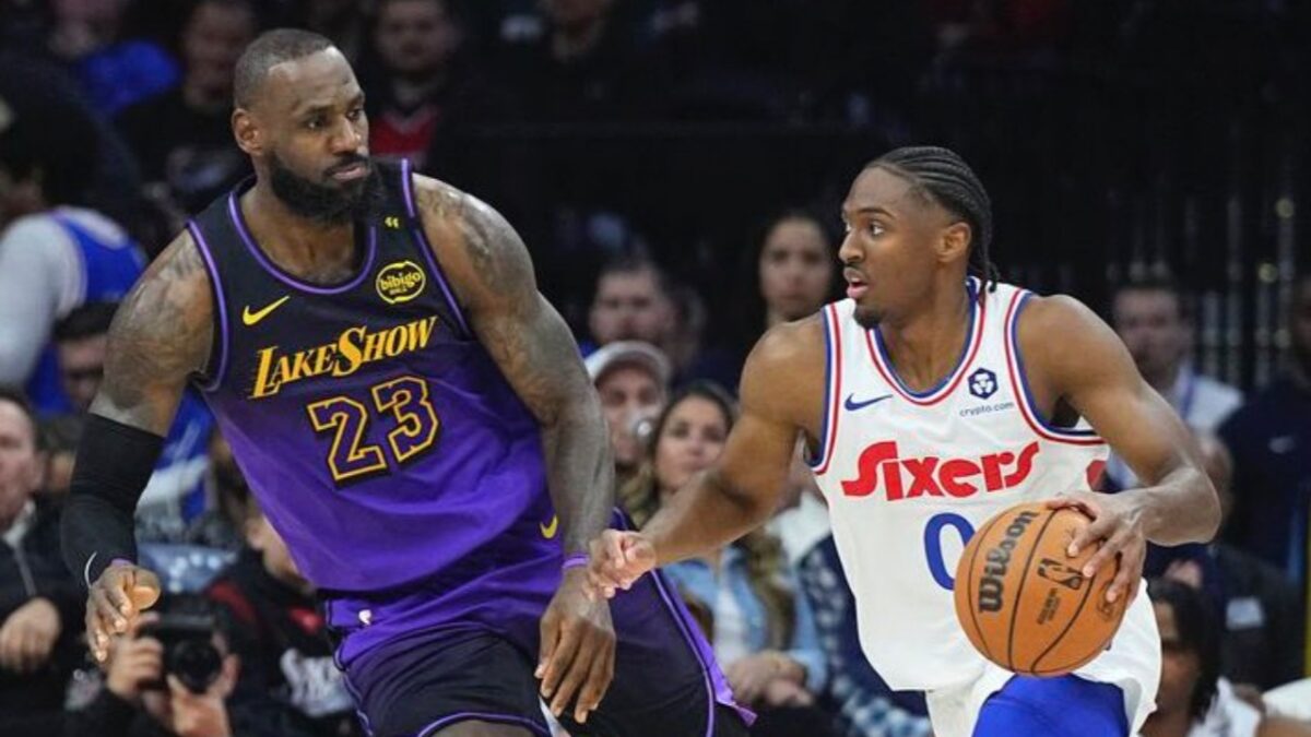 LeBron James and Tyrese Maxey