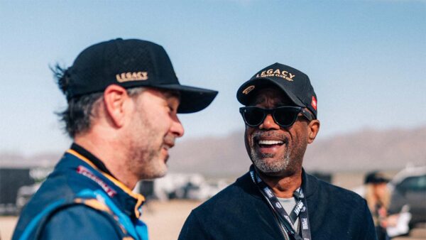 Jimmie Johnson and Darius Rucker (via Legacy Motor Club)