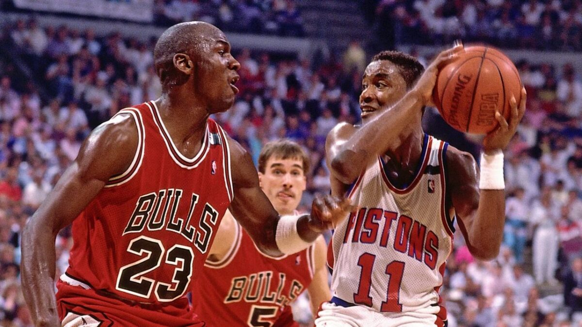 Michael Jordan and Isiah Thomas