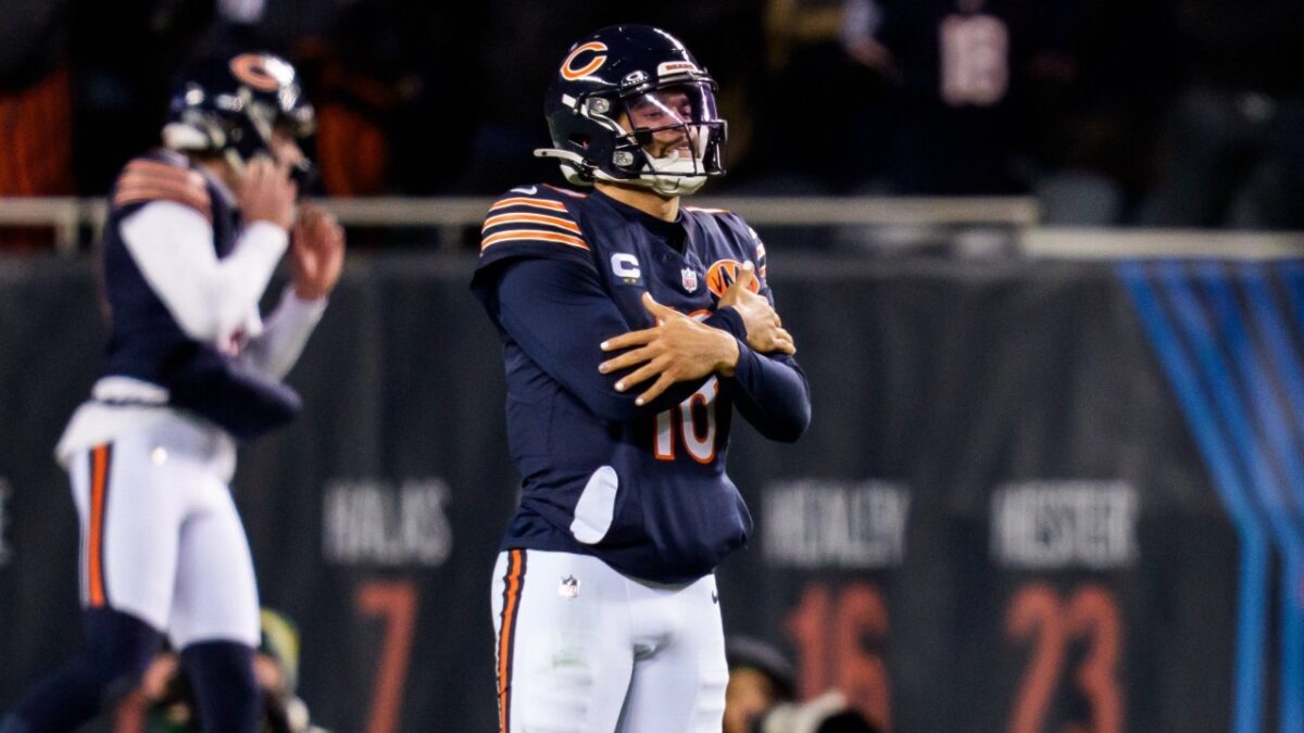 NFL Fans Defend Caleb Williams After NBA Legend Opposes 'Iceman' Nickname Trademark Application - "Move on Old Man" 1 Caleb Williams with his 'Iceman' celebration