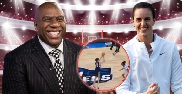 Magic Johnson and Caitlin Clark watched UConn stun Duke