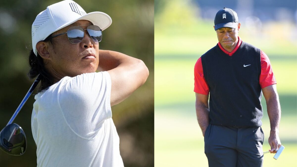 Anthony Kim and Tiger Woods