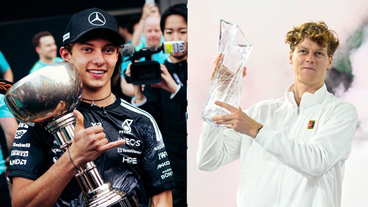 Jannik Sinner Celebrates Kimi Antonelli’s Formula 1 Win in Japan After Miami Triumph