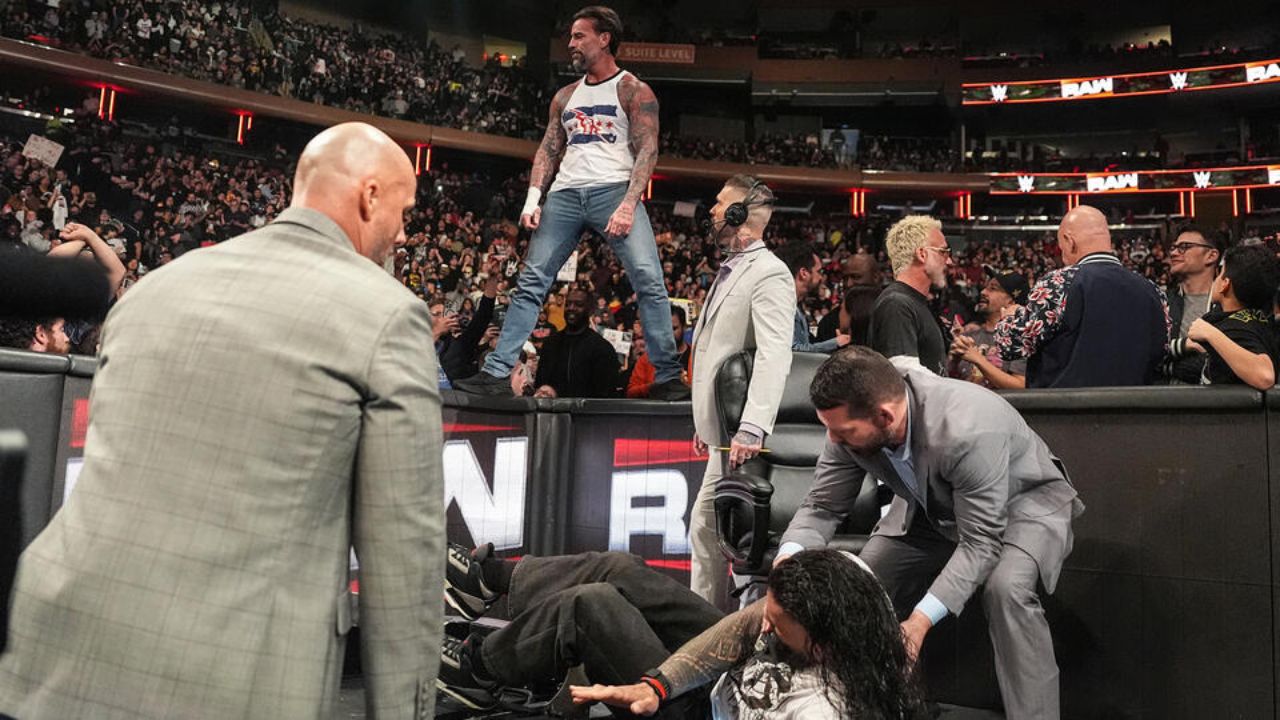 WWE Raw 3/30: CM Punk Powerbombs Roman Reigns After Their Pull-Apart Brawl at MSG