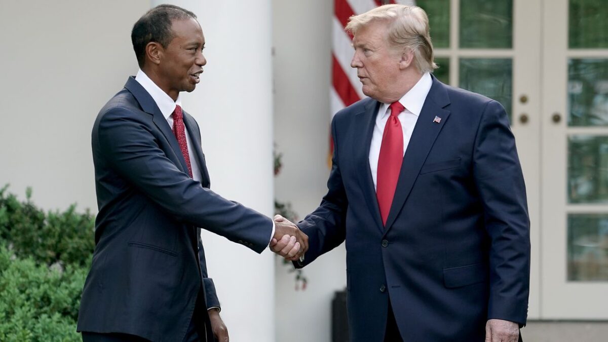 Tiger Woods and Donald Trump